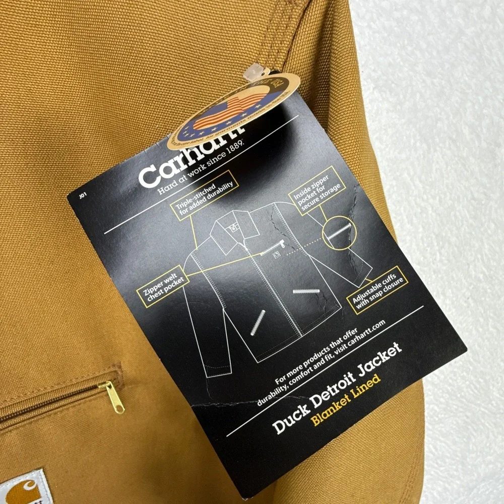 Carhartt Detroit Jacket Blanket Lined Mens 3XL J001 BRN Brown NWT NOS - Picture 12 of 15